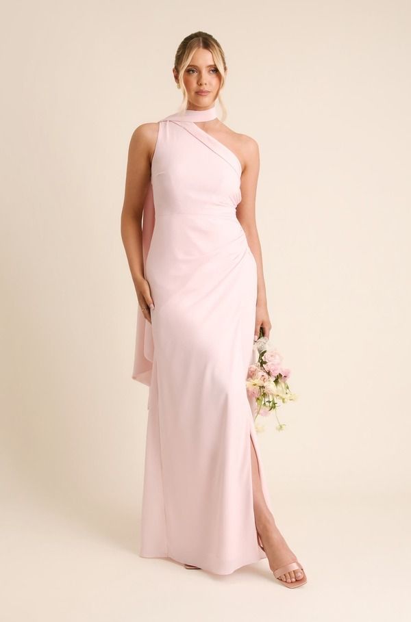 シックスストーリーズ レディース トップス ワンピース シフォン Six Stories One Shoulder Chiffon Bridesmaidress Ballet Pink ピンク