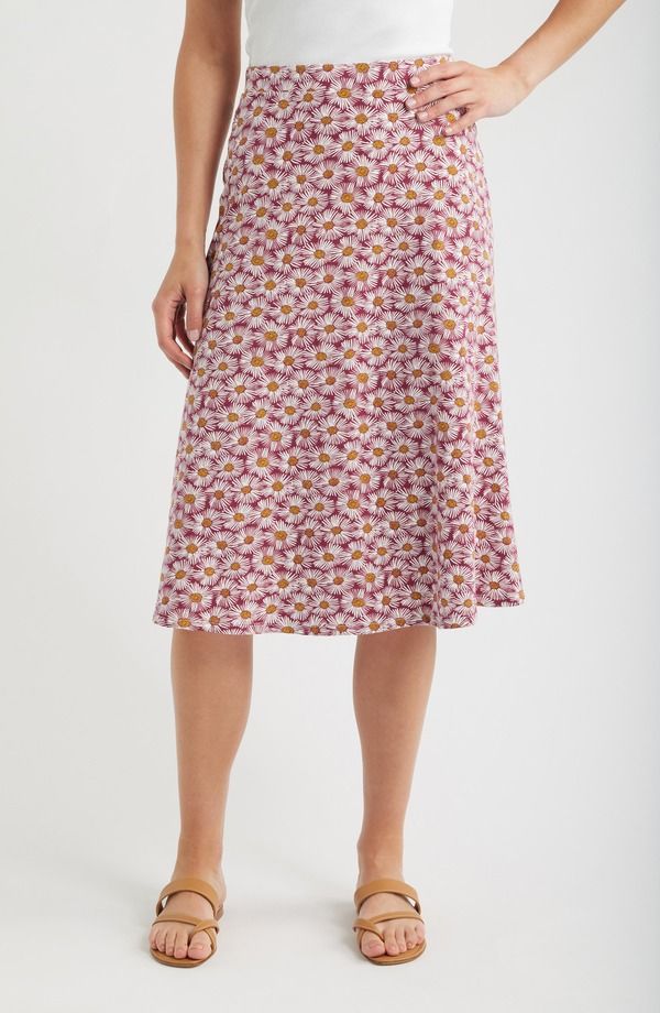 シーソルトコーンウォール レディース ボトムスカート フラワー柄 プラスサイズ プリント コットン フラワー Seasalt Cornwall Floral Print Stretch Organic