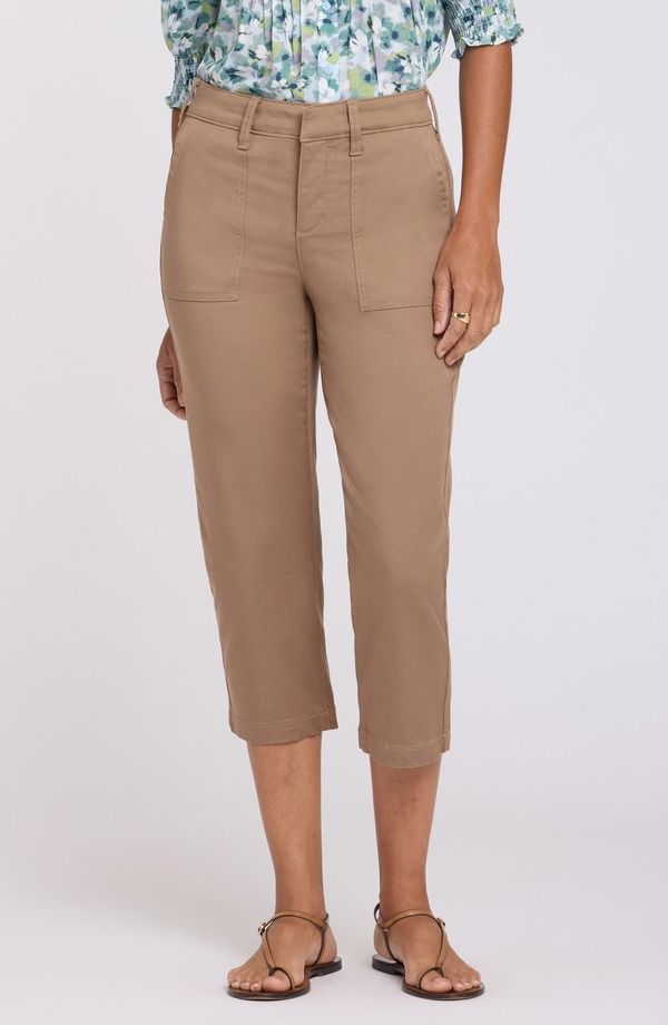 エヌワイディージェイ レディース ボトムス カジュアルパンツ ハイウエスト NYDJ Utility High Waist Cropants TOASTED COCONUT