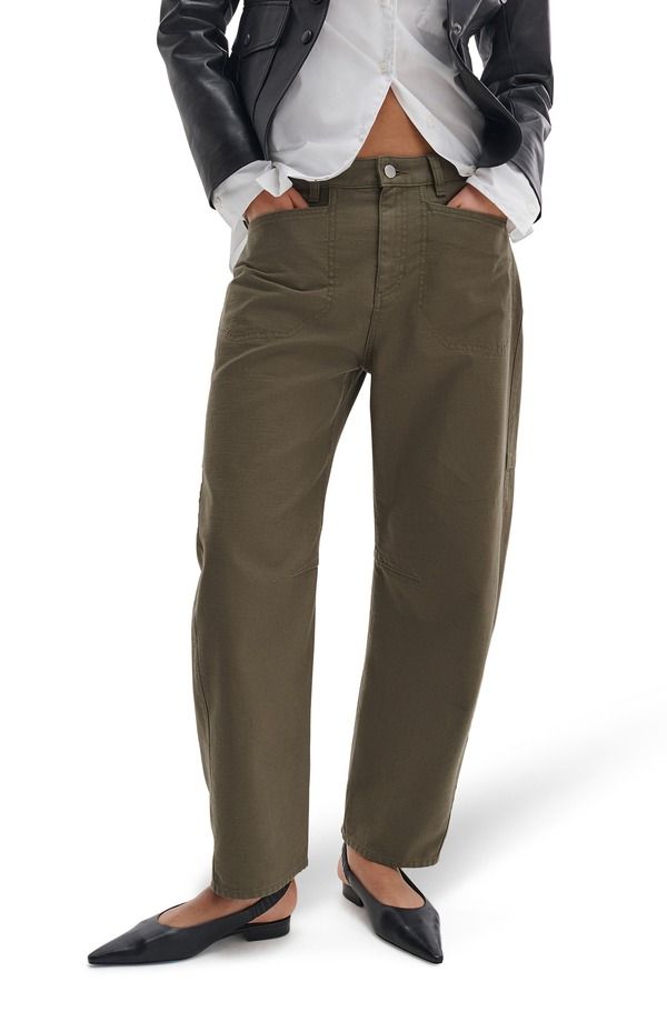 ラグアンドボーン レディース ボトムス カジュアルパンツ ハイウエスト rag bone Stevie Utility High Waistape red Pants OLIVE オリーブ