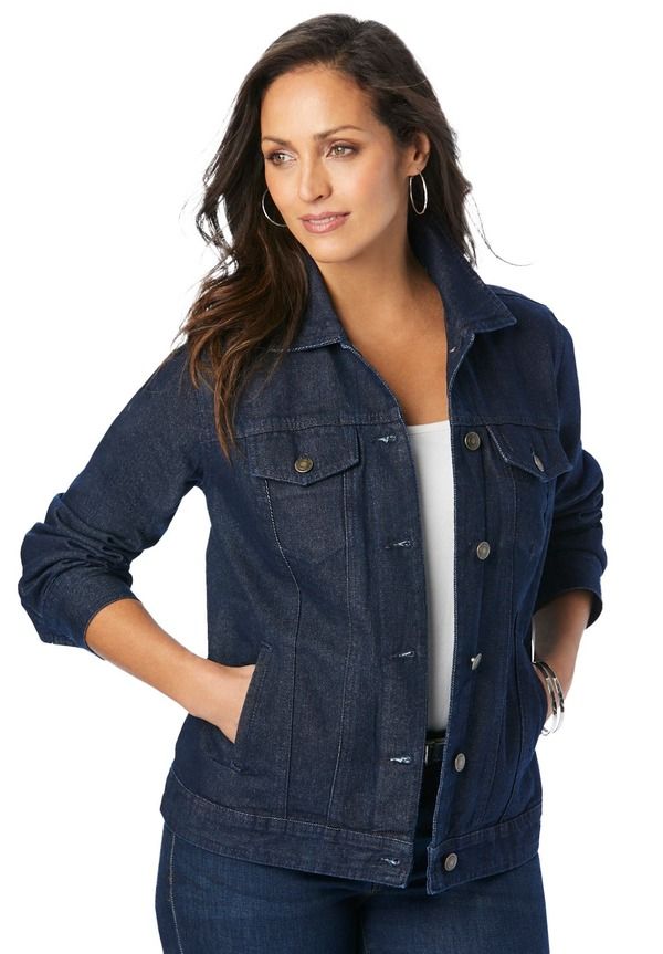 ジェシカロンドン レディース ボトムス デニムパンツ プラスサイズ コットン ジャケット Jessica London Classicotton Denim Jacket Plus Regular I