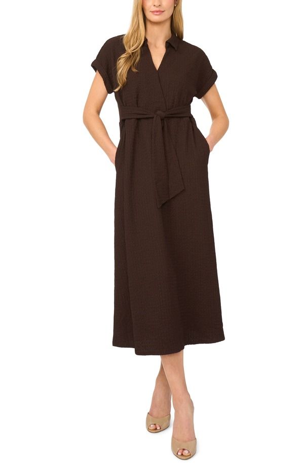 ハロゲン レディース トップス ワンピース プチ ミディ Halogen Tie Beltextu red Midi Dress Petite Regular MOLE 26,492円