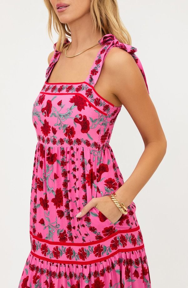 ビーチライオット レディース トップス ワンピース フラワー柄 フラワー Beach Riot Floral CoverUp Sundress REDWOOD FLORAL