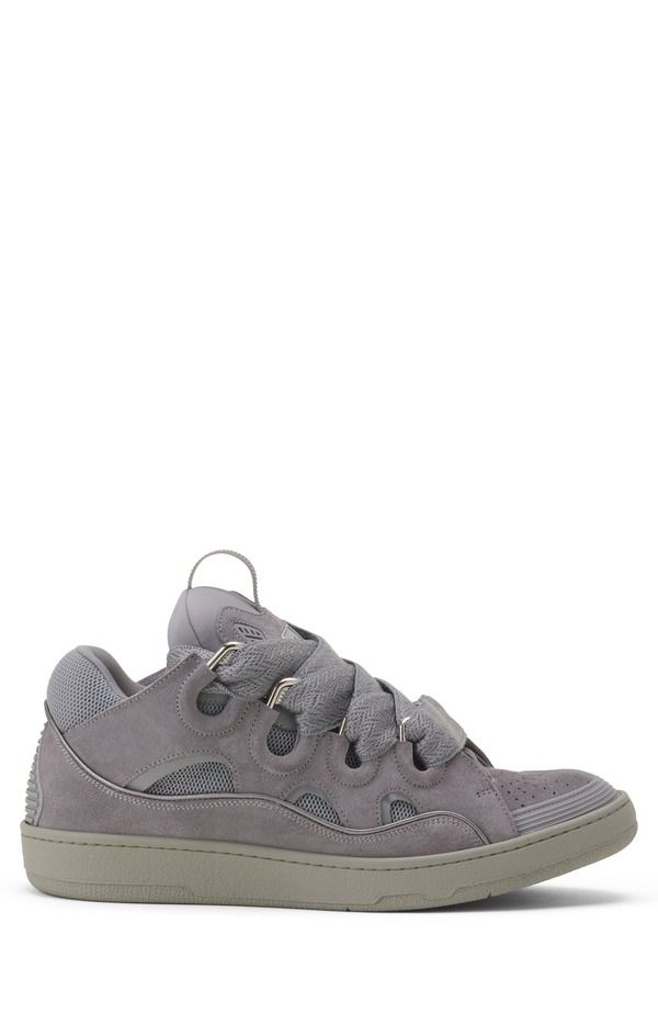 ランバン レディース シューズ スニーカー モノクロ スエード Lanvin Curb Monochrome Suede Sneakers Unisex Light Grey グレー