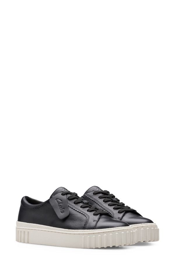 クラークス レディース シューズ スニーカー Clarks Mayhill Walk Sneaker Women BLACK LEATHER ブラック