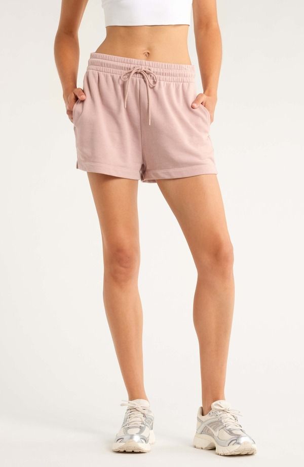 ゼラ レディース ボトムス ハーフパンツ・ショーツ パイル ショートパンツ Zella Go Easy French Terry Shorts PINK FAWN ピンク