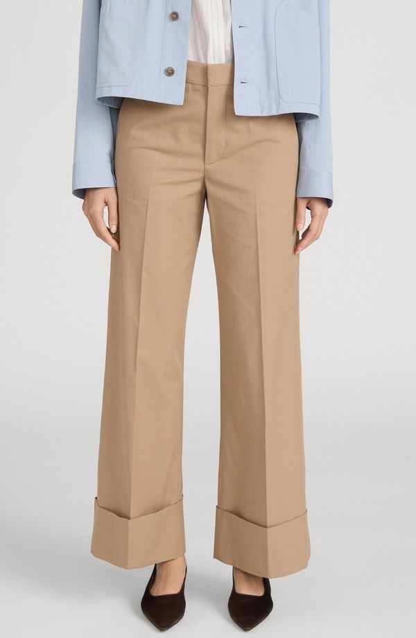 フレーム レディース ボトムス レギンス ワイドレッグ ハイウエスト パンツ FRAME The Slim Palazzo High Waist Wide Leg Pants Navy KHAKI カ