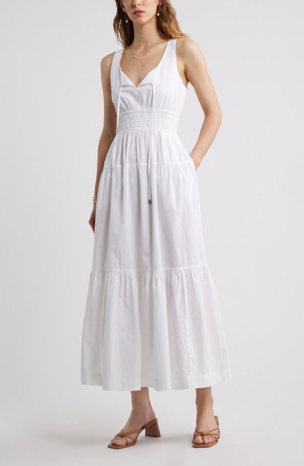 チェルシー 28 レディース ボトムス カジュアルパンツ ティアード コットン マキシ Chelsea28 Cotton Poplin Tie red Maxi Sundress WHITE ホワイト 26,520円