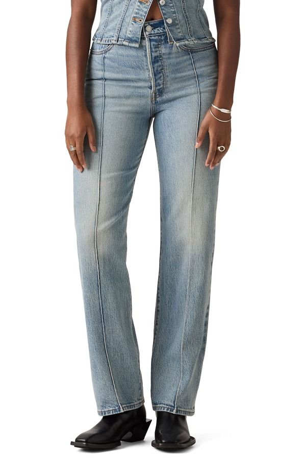 リーバイス レディース ボトムス デニムパンツ ストレート ジーンズ Levis Ribcage Seamed Straight Leg Jeans WHAT NOW PSK