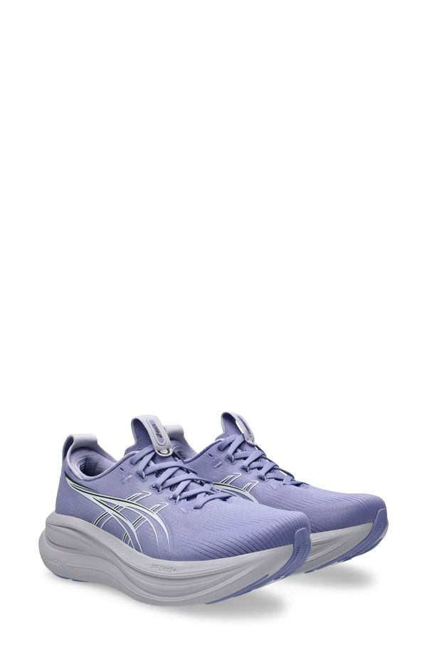 アシックス レディース シューズ スニーカー ASICS GELNIMBUS 28 Running Shoe Women BLUEBELL WHITE ホワイト