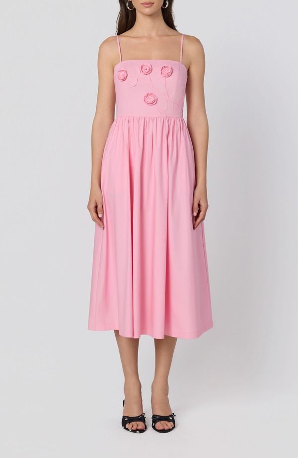 アストール レディース トップス ワンピース フラワー柄 フラワー ASTR the Label Silvie Floral Appliqu Party Dress LIGHT PINK ピンク