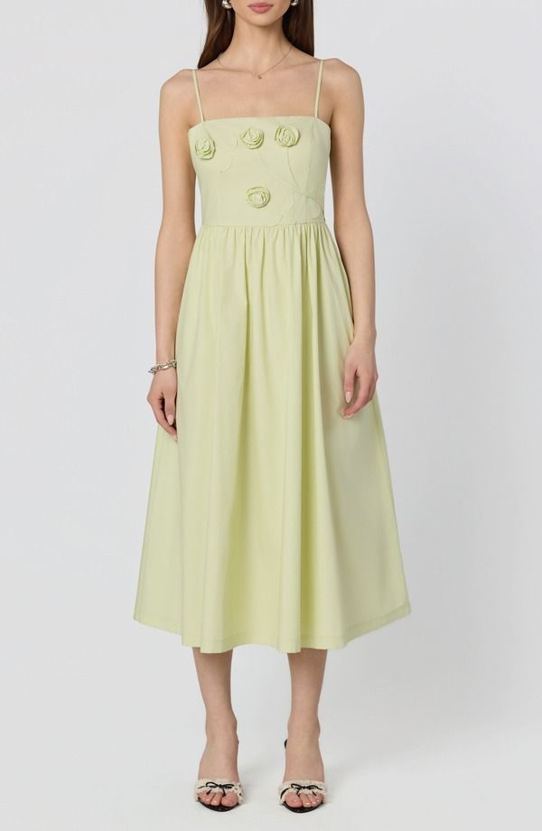 アストール レディース トップス ワンピース フラワー柄 フラワー ASTR the Label Silvie Floral Appliqu Party Dress CELERY 18,886円