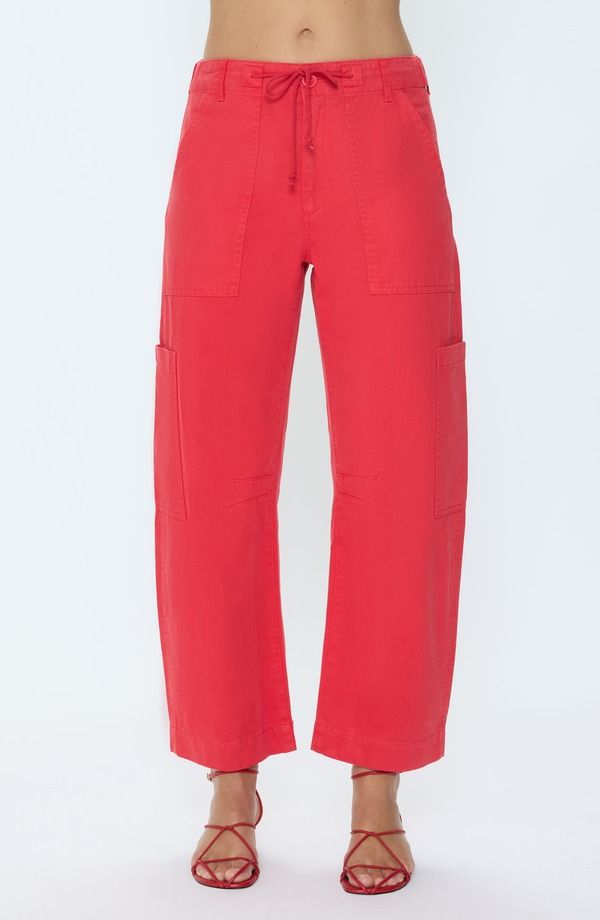 ピストーラ レディース ボトムス カジュアルパンツ ハイウエスト Pistola Sabrina High Waist Barrel Twill Utility Pants MARASCHINO