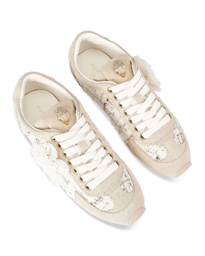 カートジェイガーロンドン レディース シューズ スニーカー KURT GEIGER LONDON Womens Islington Sneakers Open Beige ベージュ