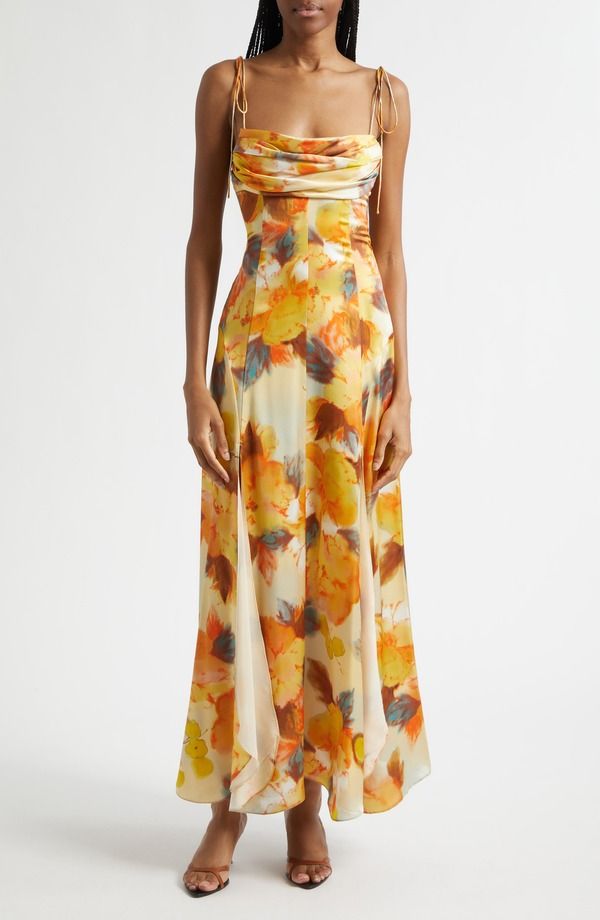 サンク セプト レディース トップス ワンピース フラワー柄 プリント フラワー Cinq Sept Betty Floral Print Cocktail DressMOKE SAND MULTI