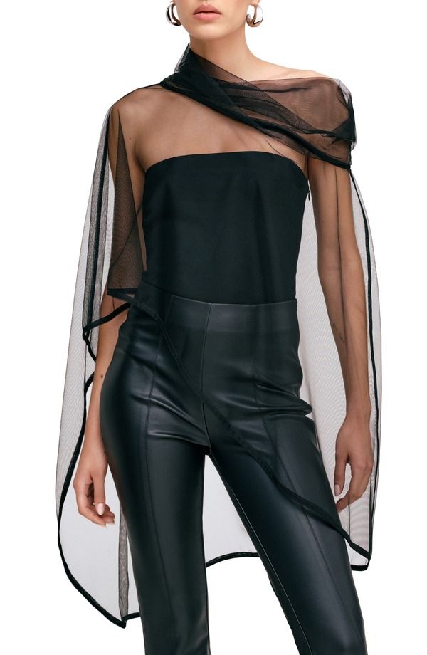 マルセラ レディース アクセサリー マフラー・ストール・スカーフ メッシュ Marcella Straiton Mesh Wrap BLACK ブラック