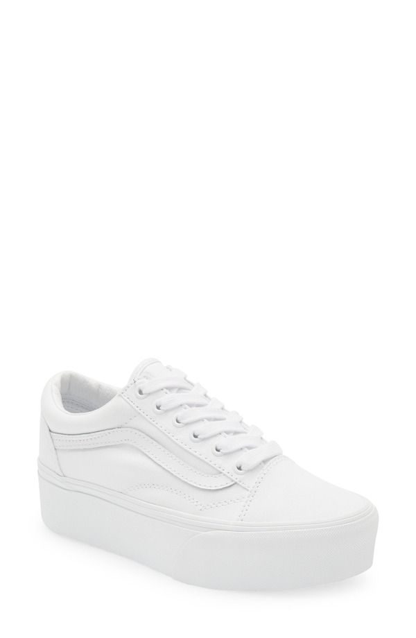 バンズ レディース シューズ スニーカー Vans Old Skool Stackform Sneaker Women TRUE WHITE ホワイト