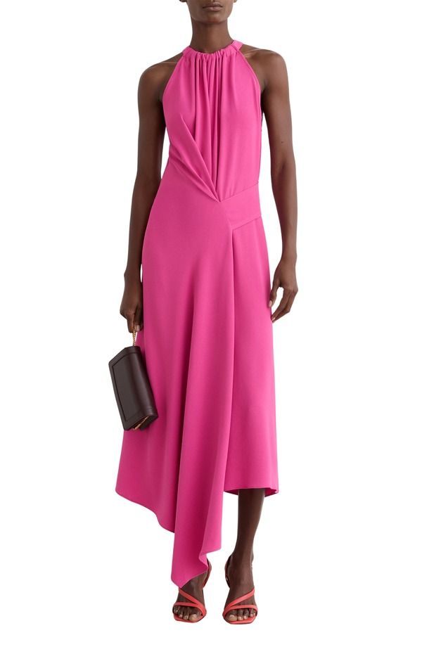レイス レディース トップス ワンピース アシンメトリー ミディ ノースリーブ Reiss Maeve Sleeveless Asymmetric Midi Dress RASPBERRY PINK