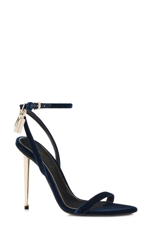 トム・フォード レディース シューズ スニーカー サンダル アンクル TOM FORD Padlock Ankle Strap Sandal Women NAVY ネイビー