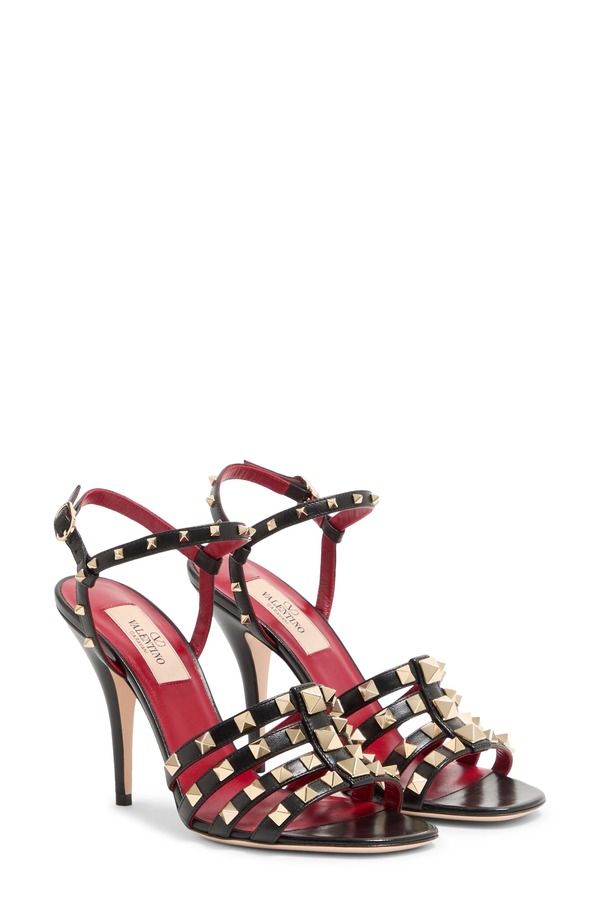 ヴァレンティノ レディース シューズ スニーカー サンダル アンクル Valentino Garavani Rockstud Ankle Strap Sandal Women BLACK ブラック