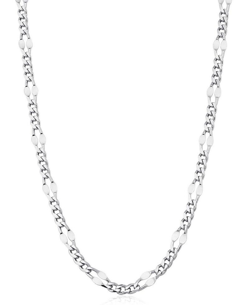 オラディナ レディース アクセサリー ネックレス・チョーカー・ペンダントトップ レース Oradina Sterling Silver Figaro Station Link Necklace Sil