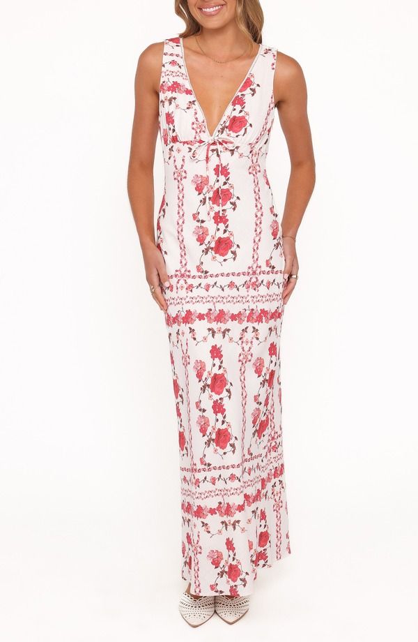 ペタルアンドパップ レディース トップス ワンピース ノースリーブ マキシ Petal Pup Amore Sleeveless Maxi Dress RED ROSE レッド