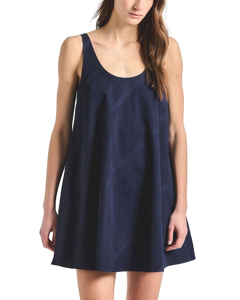 デレクラムテンクロスバイ レディース トップス ワンピース ミニ 刺繍 Derek Lam 10 Crosby Emery Embroide red Mini Dress Indigo インディゴ