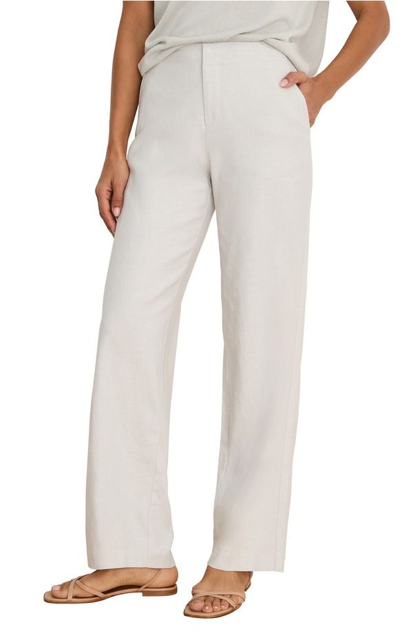ニックプラスゾーイ レディース ボトムス カジュアルパンツ プチ リネン NICZOE Lenox Linen Blend Pants Petite Regular SILVER WISP シルバー