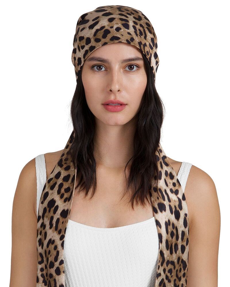 ユージニアキム レディース アクセサリー マフラー・ストール・スカーフ プリント サテン Eugenia Kim Gigi Leopard Print Satin Headscarf Tan タン 39,520円