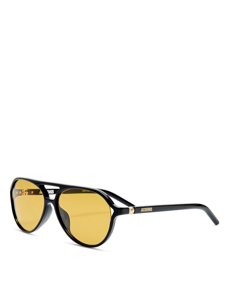 ジャクエムス レディース アクセサリー サングラス・アイウェア JACQUEMUS Pastro Aviator Sunglasses 57mm Black ブラック