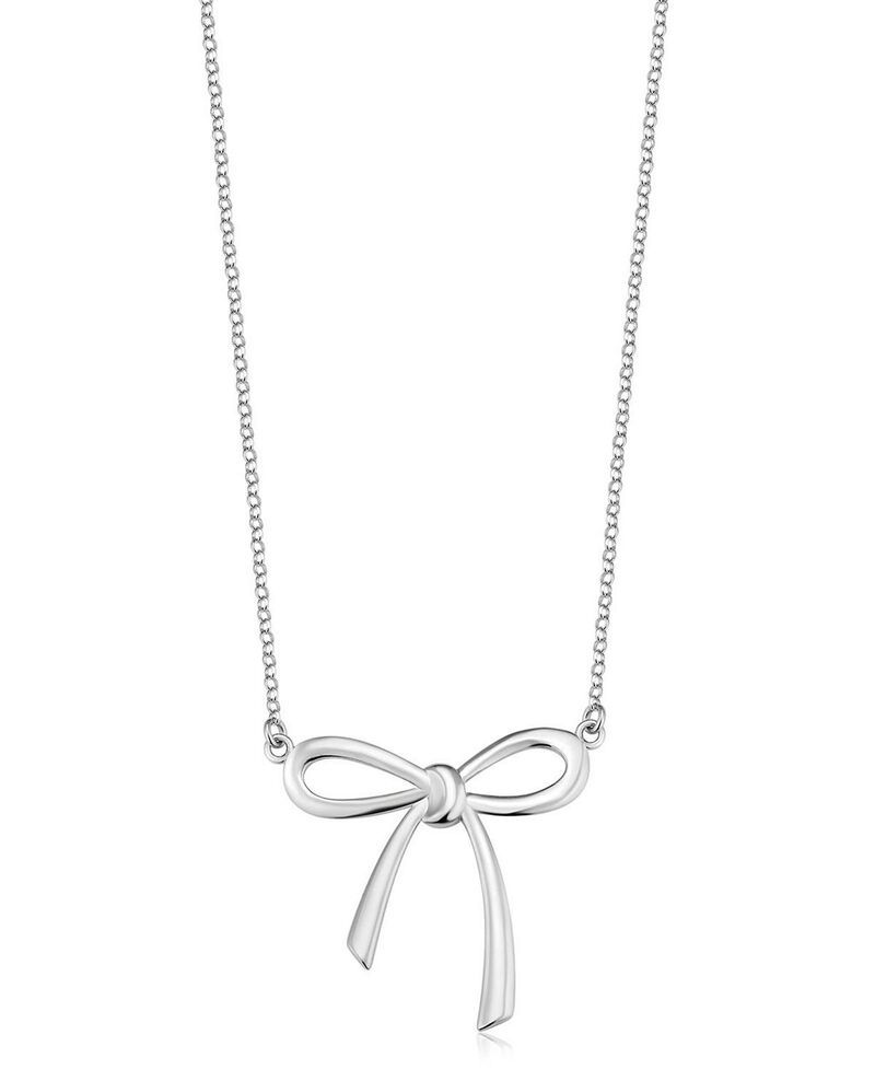 オラディナ レディース アクセサリー ネックレス・チョーカー・ペンダントトップ レース Oradina Sterling Silver Wrap Me Up Bow Pendant Necklace