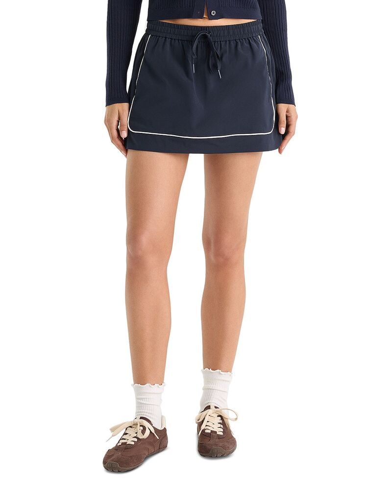 グッドアメリカン レディース ボトムスカート コントラスト Good American The Sport Contrastrim Skort Storm Blue ブルー