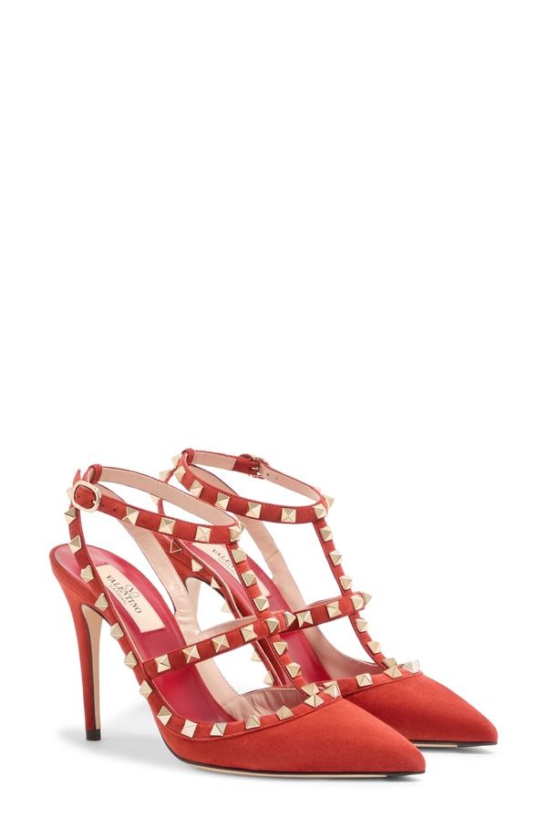 ヴァレンティノ レディース シューズ スニーカー アンクル Valentino Garavani Rockstud Pointed Toe Ankle Strapump RED レッド 181,900円