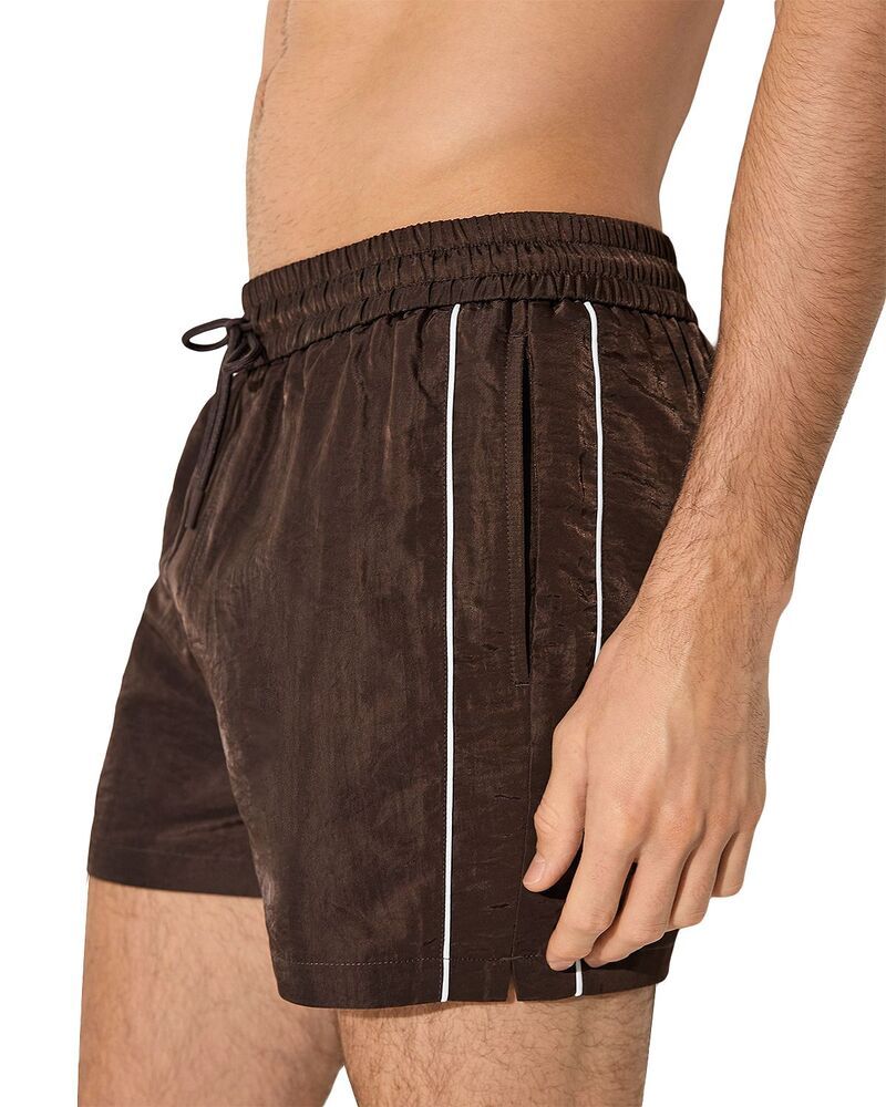 レイス メンズ 水着 ハーフパンツ・ショーツ ショートパンツ REISS Breeze Pipedetail Drawstring 49 Swim Shorts Chocolate チョコレート