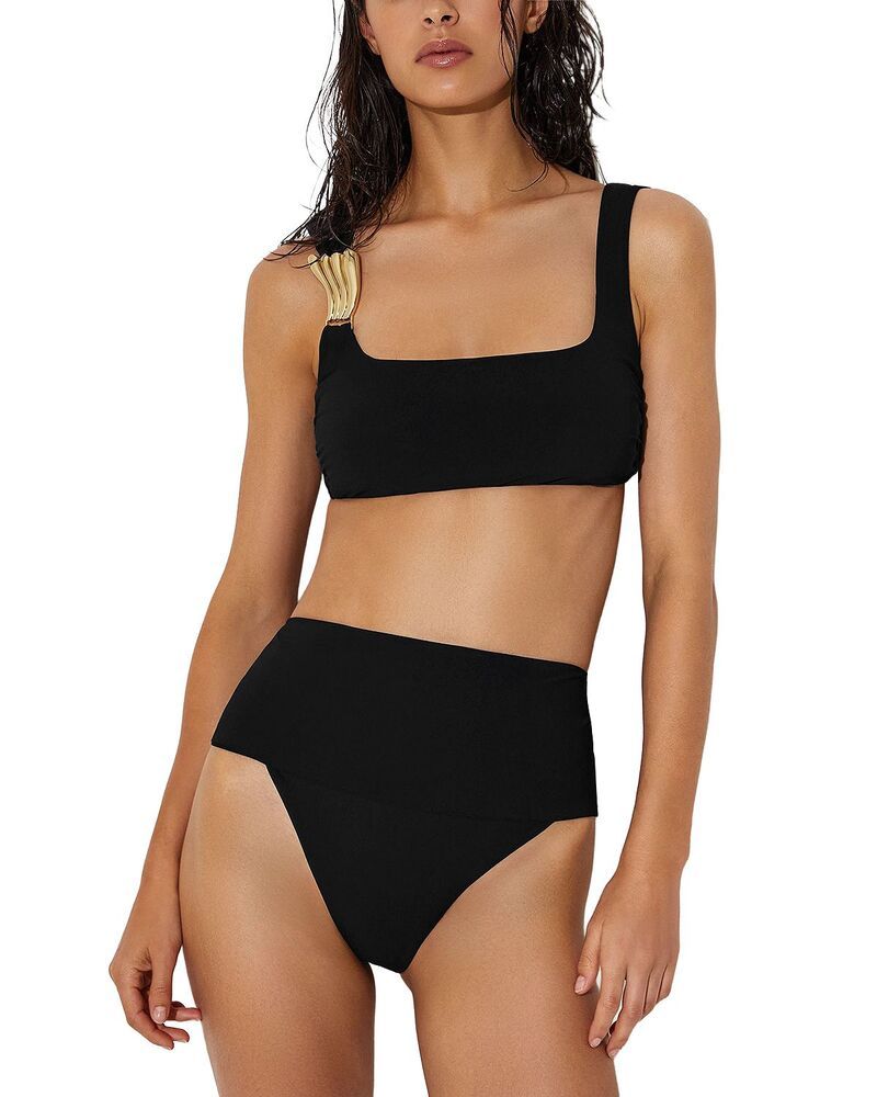 レイス レディース 水着 トップのみ REISS Hardware Trim Bikini Top Black ブラック