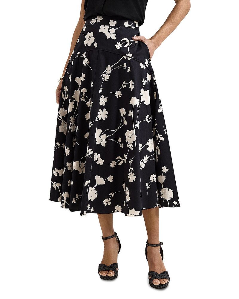 フェイズ・エイト レディース ボトムスカート ミディ Phaseight Mavis Midi Skirt BlackIvory アイボリー
