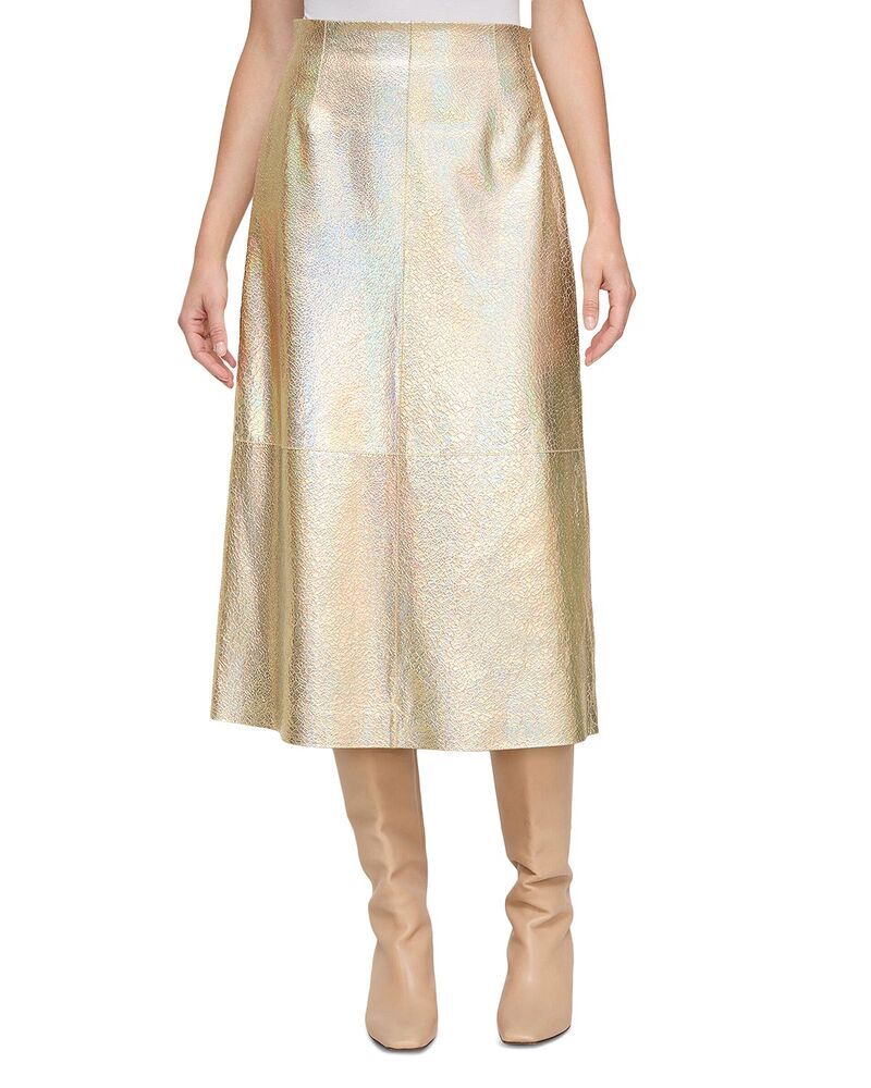 ラファイエットワンフォーエイト レディース ボトムスカート A ライン ミディ レザー Lafayette 148 New York A Line Midi Leather Skirt Halo Ye