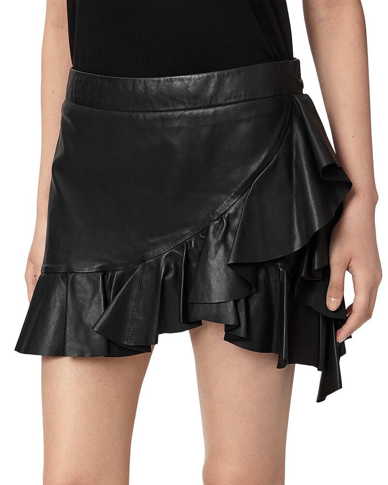オールセインツ レディース ボトムスカート レザー ALLSAINTS Luana Leather Skirt Black ブラック