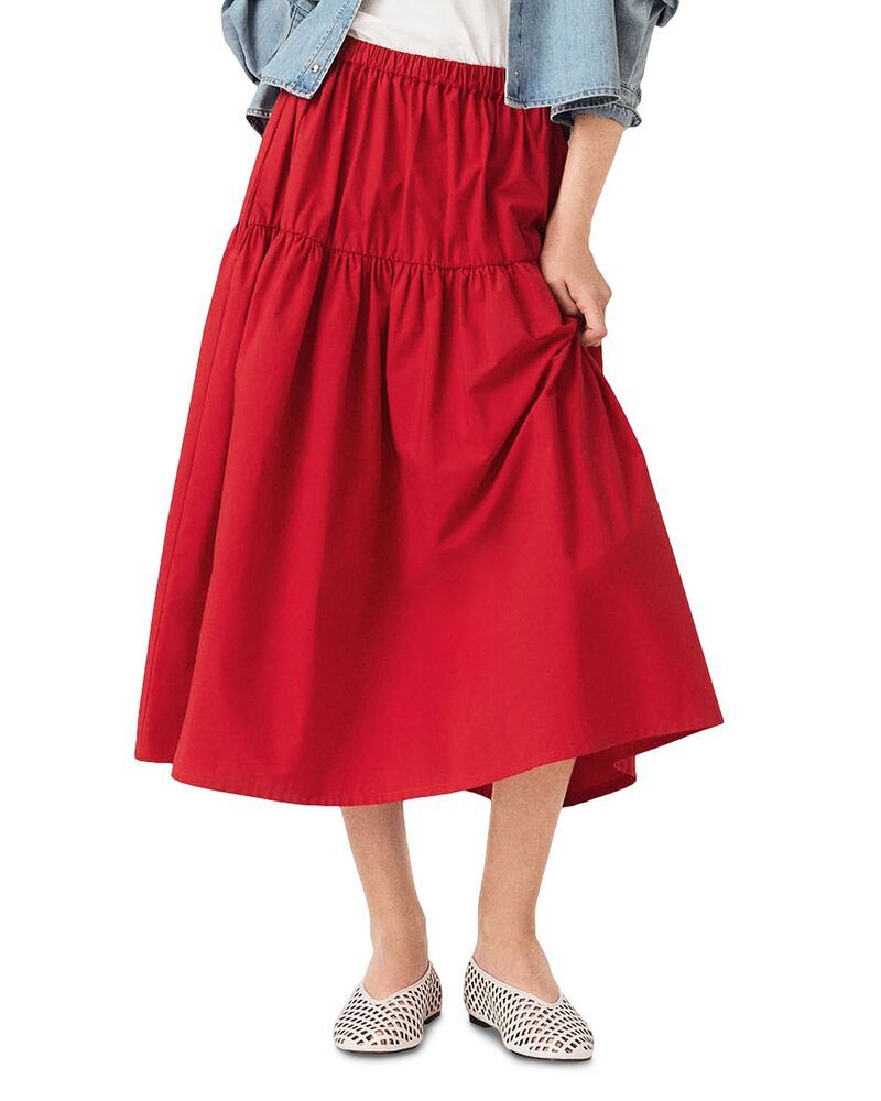 マージュ レディース ボトムスカート Maje Longathe red Skirt Red レッド