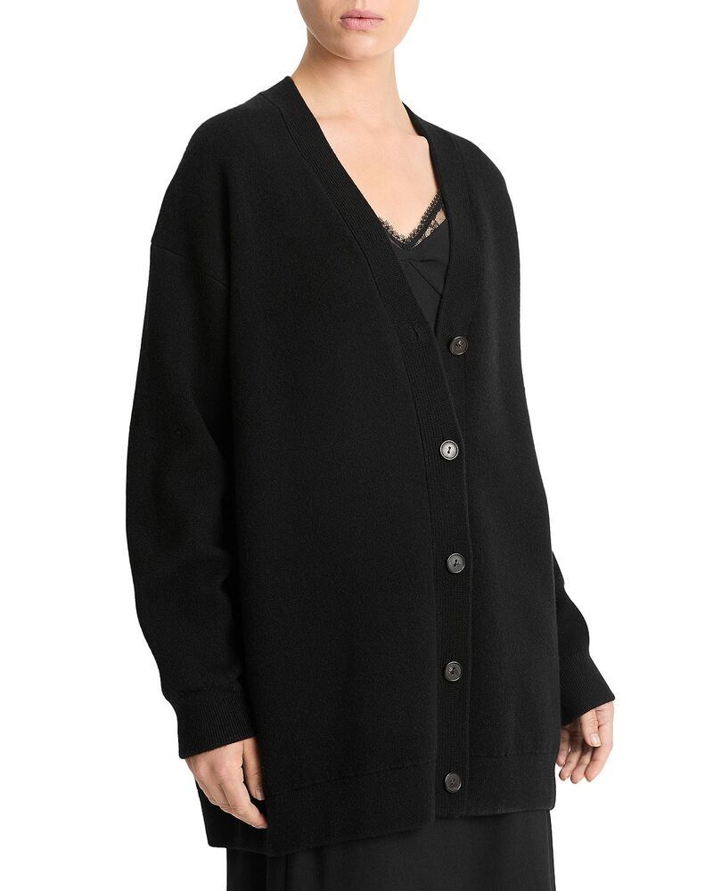 ヴィンス レディース アウター カーディガン セーター ニット Vince Oversizedouble Knit Cardigan Sweater Black ブラック 28,470円