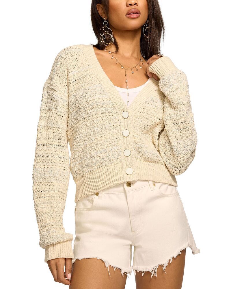 レイミー ブルック レディース アウター カーディガン Ramy Brook Carly Textu red Cardigan Bone Knit