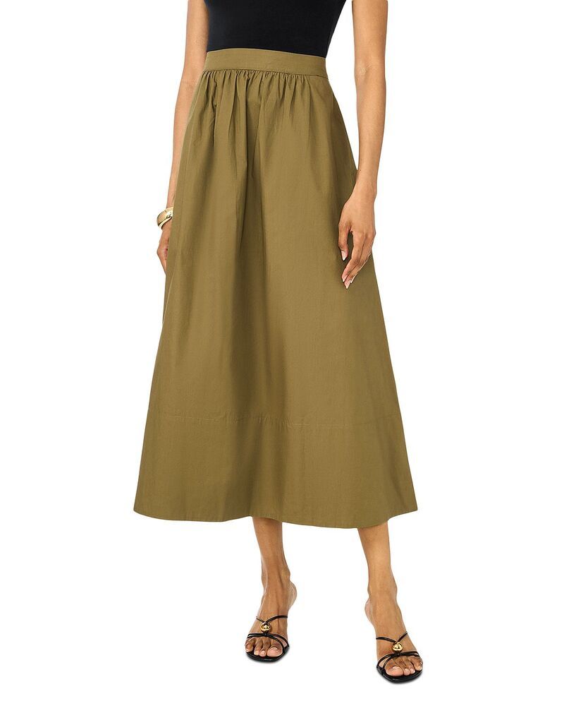 ヴィンスカムート レディース ボトムスカート マキシ VINCE CAMUTO Full Maxi Skirt Burnt Olive オリーブ