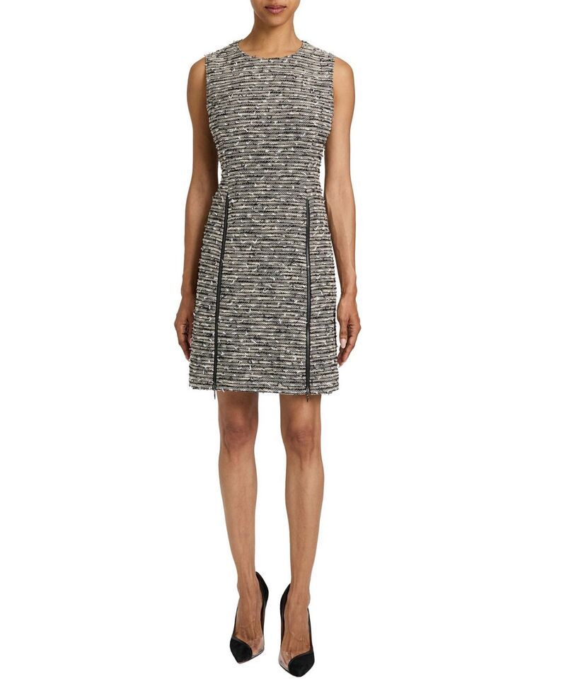 サントレッリ レディース ボトムスカート ツイード Santorellida Modern Tweed Shift Dress with Skirt Zipper Detail Sandstone
