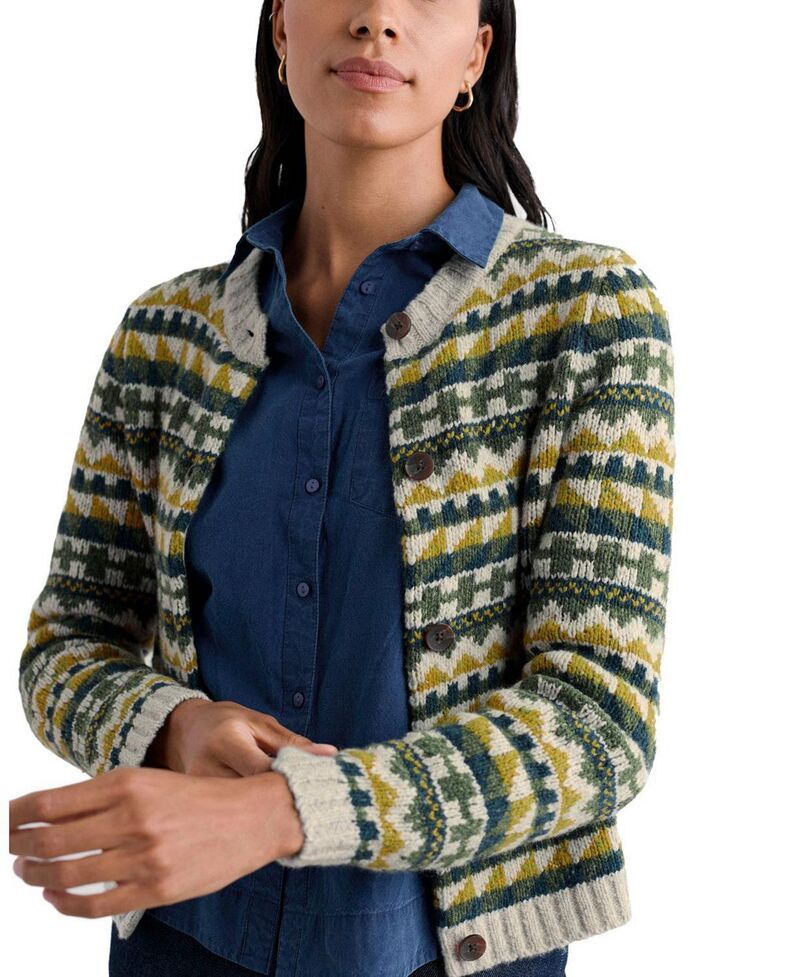 シーソルトコーンウォール レディース アウター カーディガン Seasalt Cornwall Womens Dawson Pick Cardigan Fairisle Merino Zig Zage