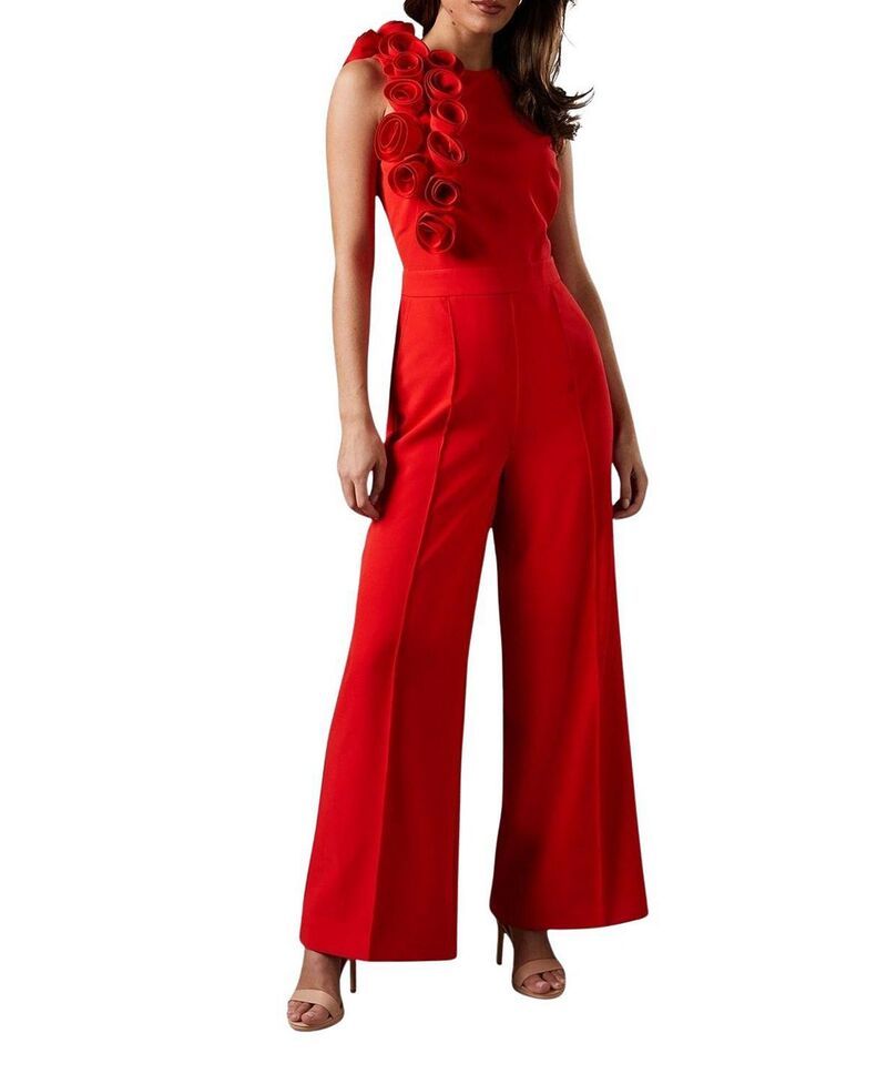 コースト レディース トップス ジャンプスーツ プリーツ Coast Corsage Detail Pleated Jumpsuit Poppy