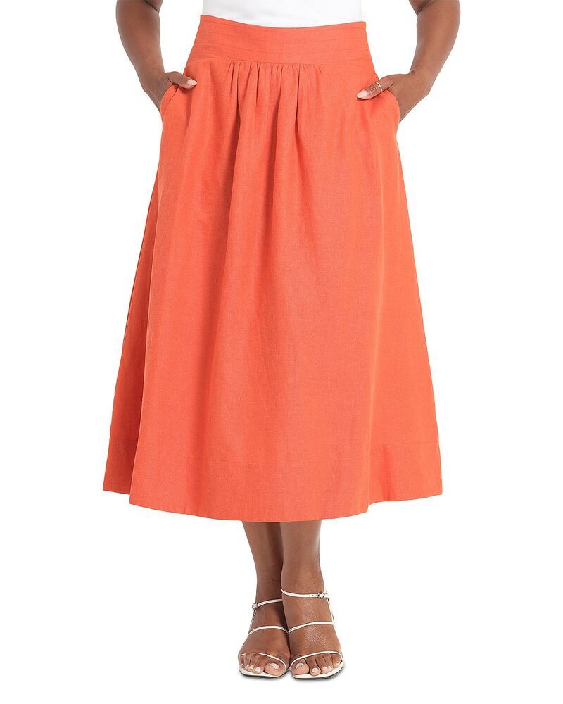 エステルプラス レディース ボトムスカート ミディ Estelle Plus Kaia Midi Skirt Persimmon
