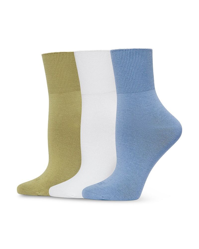 ヒュー レディース アンダーウェア 靴下 HUE Bobby Socks Pack of 3 Colony Blue Pack ブルー 7,285円