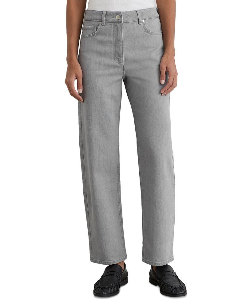 レイス レディース ボトムス デニムパンツ アンクル ジーンズ REISSelin High Rise Ankle Straight Jeans Grey グレー
