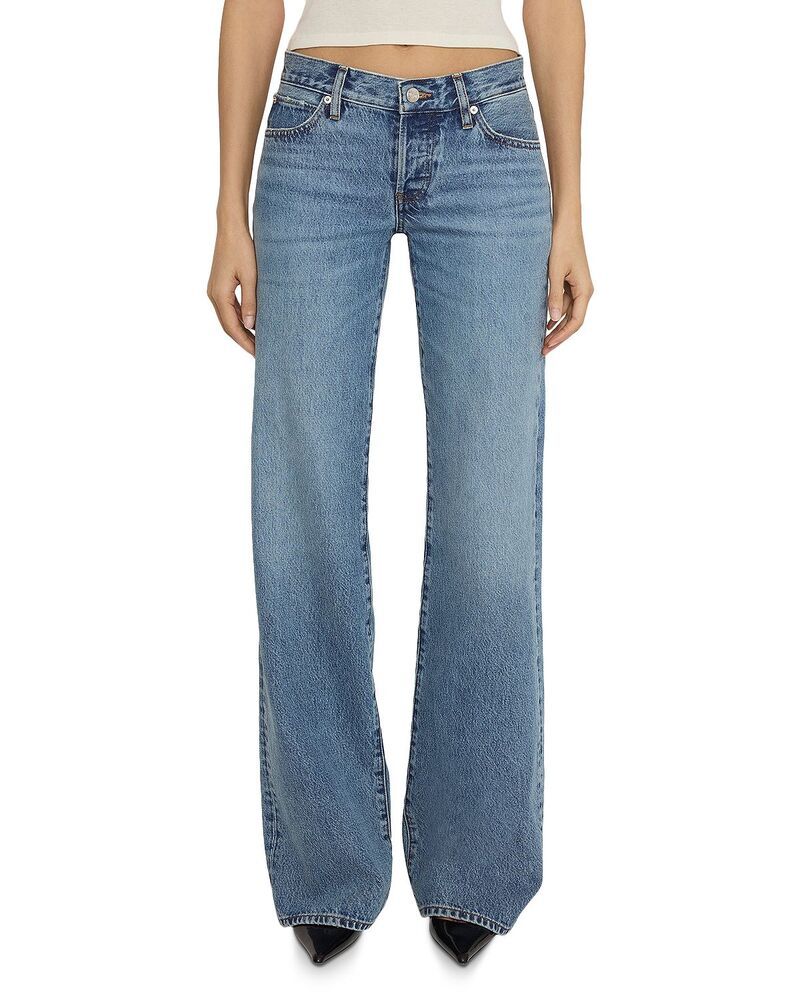 フレーム レディース ボトムス デニムパンツ ワイドレッグ ローライズ ジーンズ FRAME The Gray Low Rise Wide Leg Jeans Rapture グレー