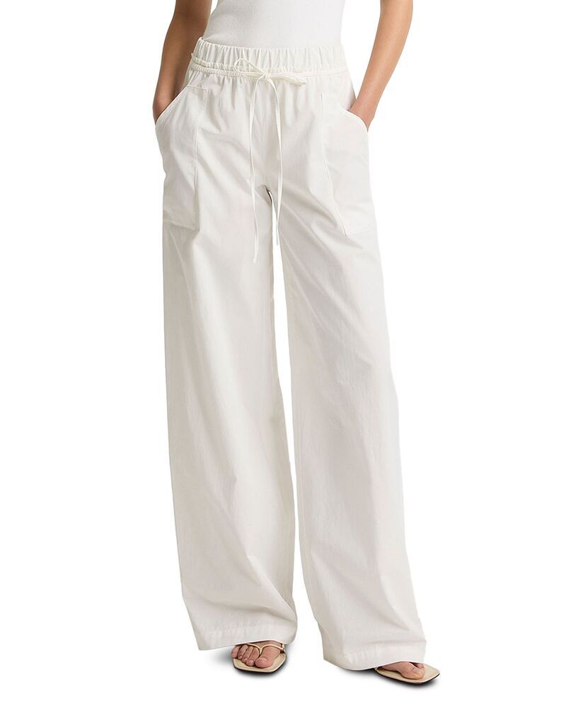 ヴィンス レディース ボトムス カジュアルパンツ コットン Vince Mid Rise Cotton Drawstring Pants Off White オフホワイト